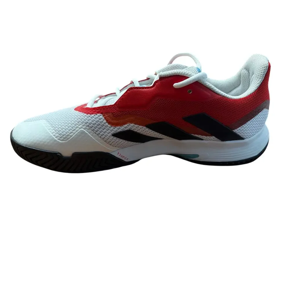 Adidas Mens CourtJam Control M White Red Black Tennis Shoes Sneakers Size 13 New